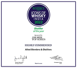 ABD India wins ‘Distiller of the Year’ at Icons of Whisky India 2022